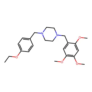 1-[(4-Ethoxyphenyl)methyl]-4-[(2,4,5-trimethoxyphenyl)methyl]piperazine structure