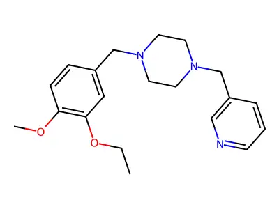 1-(3-Ethoxy-4-methoxybenzyl)-4-(pyridin-3-ylmethyl)piperazine structure