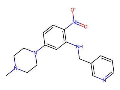 5-(4-methylpiperazin-1-yl)-2-nitro-N-(pyridin-3-ylmethyl)aniline structure