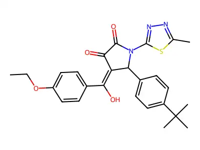 5-(4-(tert-Butyl)phenyl)-4-(4-ethoxybenzoyl)-3-hydroxy-1-(5-methyl-1,3,4-thiadiazol-2-yl)-1H-pyrrol-2(5H)-one structure