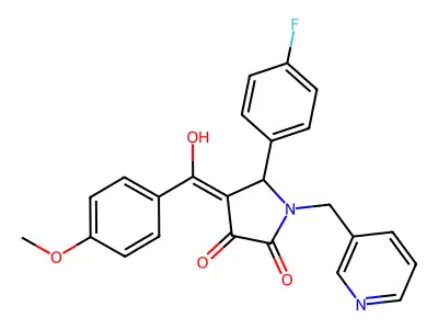5-(4-fluorophenyl)-3-hydroxy-4-(4-methoxybenzoyl)-1-[(pyridin-3-yl)methyl]-2,5-dihydro-1H-pyrrol-2-one structure
