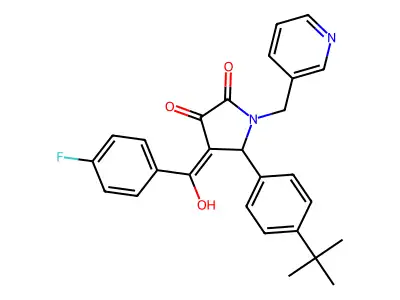 5-(4-tert-butylphenyl)-4-(4-fluorobenzoyl)-3-hydroxy-1-[(pyridin-3-yl)methyl]-2,5-dihydro-1H-pyrrol-2-one structure