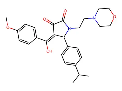 3-hydroxy-4-(4-methoxybenzoyl)-1-[2-(morpholin-4-yl)ethyl]-5-[4-(propan-2-yl)phenyl]-2,5-dihydro-1H-pyrrol-2-one structure