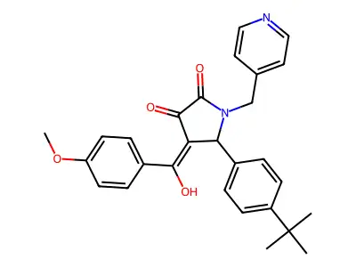 5-(4-tert-butylphenyl)-3-hydroxy-4-(4-methoxybenzoyl)-1-[(pyridin-4-yl)methyl]-2,5-dihydro-1H-pyrrol-2-one structure