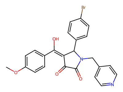 5-(4-bromophenyl)-3-hydroxy-4-(4-methoxybenzoyl)-1-[(pyridin-4-yl)methyl]-2,5-dihydro-1H-pyrrol-2-one structure