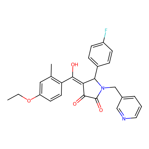4-(4-ethoxy-2-methylbenzoyl)-5-(4-fluorophenyl)-3-hydroxy-1-[(pyridin-3-yl)methyl]-2,5-dihydro-1H-pyrrol-2-one structure