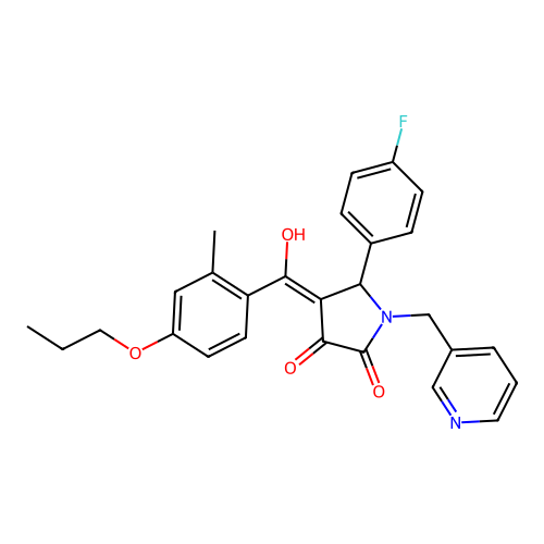 5-(4-fluorophenyl)-3-hydroxy-4-(2-methyl-4-propoxybenzoyl)-1-[(pyridin-3-yl)methyl]-2,5-dihydro-1H-pyrrol-2-one structure