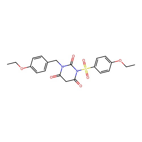 1-(4-Ethoxy-benzenesulfonyl)-3-(4-ethoxy-benzyl)-pyrimidine-2,4,6-trione structure