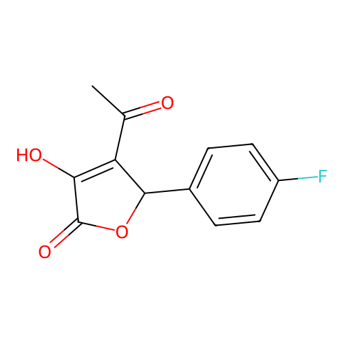 4-acetyl-5-(4-fluorophenyl)-3-hydroxyfuran-2(5H)-one structure