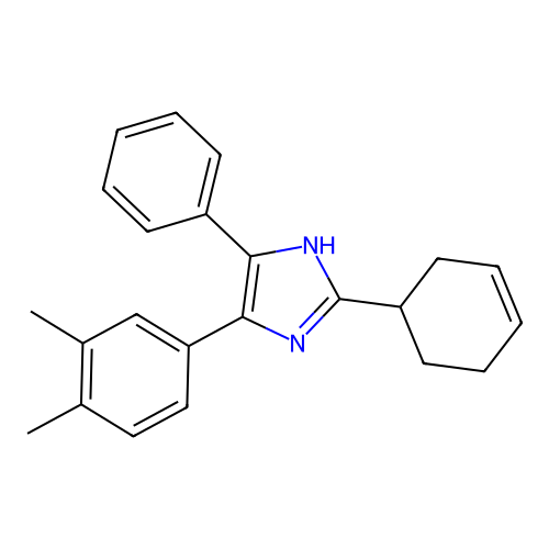 2-(cyclohex-3-en-1-yl)-5-(3,4-dimethylphenyl)-4-phenyl-1H-imidazole structure