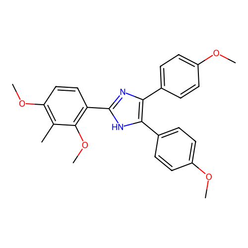 2-(2,4-dimethoxy-3-methylphenyl)-4,5-bis(4-methoxyphenyl)-1H-imidazole structure