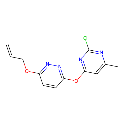 3-(Allyloxy)-6-[(2-chloro-6-methyl-4-pyrimidinyl)oxy]pyridazine structure