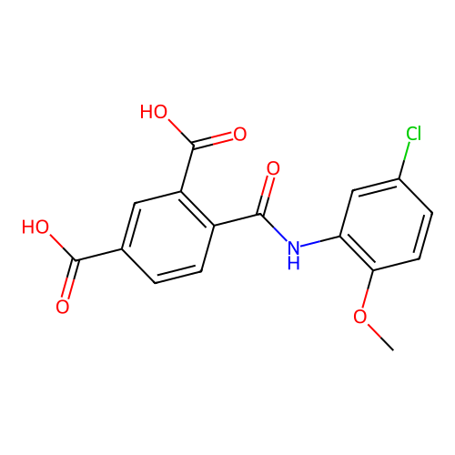 4-[(5-Chloro-2-methoxyanilino)carbonyl]isophthalic acid structure