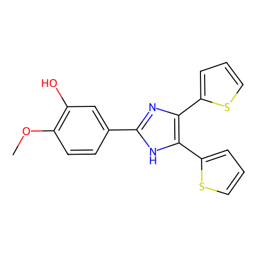 5-[4,5-DI(2-Thienyl)-1H-imidazol-2-YL]-2-methoxyphenol structure