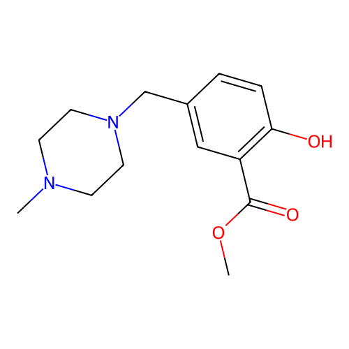 Methyl 2-hydroxy-5-[(4-methylpiperazin-1-yl)methyl]benzoate structure