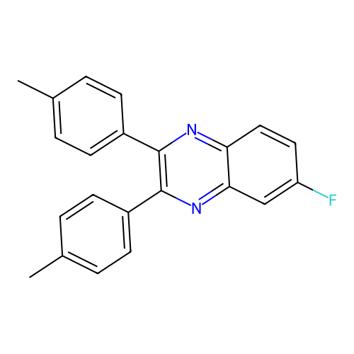 6-Fluoro-2,3-bis(4-methylphenyl)quinoxaline structure
