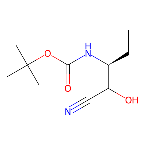 (1S)-(2-Cyano-1-ethyl-2-hydroxyethyl)carbamic acid tert-butyl ester structure