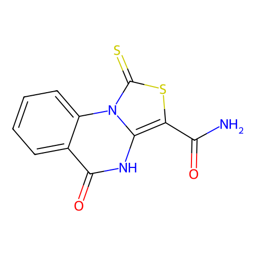 5-oxo-1-sulfanylidene-4H-[1,3]thiazolo[3,4-a]quinazoline-3-carboxamide structure