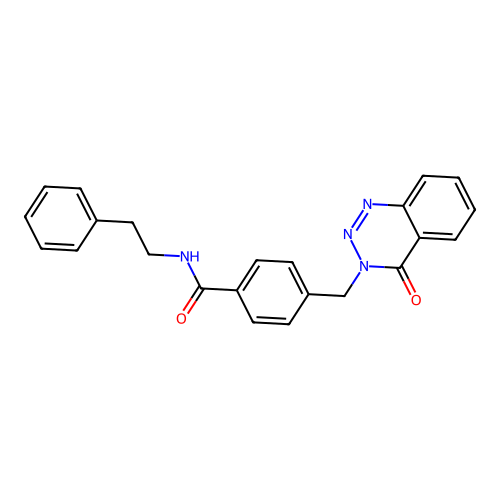 4-((4-oxobenzo[d][1,2,3]triazin-3(4H)-yl)methyl)-N-phenethylbenzamide structure