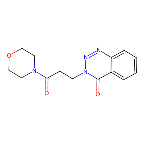 3-[3-(morpholin-4-yl)-3-oxopropyl]-1,2,3-benzotriazin-4(3H)-one structure