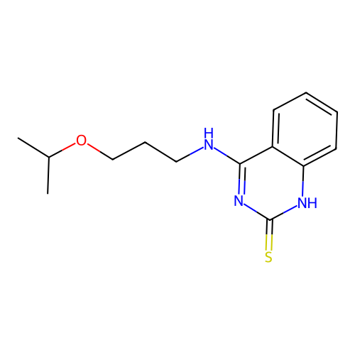 4-(3-propan-2-yloxypropylamino)-1H-quinazoline-2-thione structure