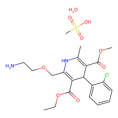 Amlodipine mesylate monohydrate structure