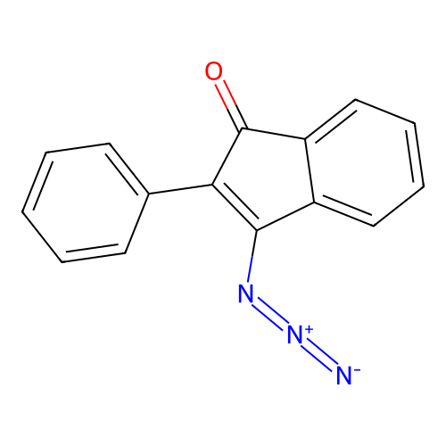 3-Azido-2-phenylinden-1-one structure