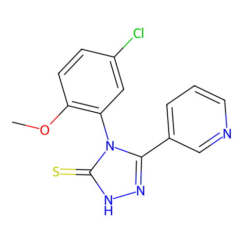 4-(5-chloro-2-methoxyphenyl)-5-(pyridin-3-yl)-4H-1,2,4-triazole-3-thiol structure