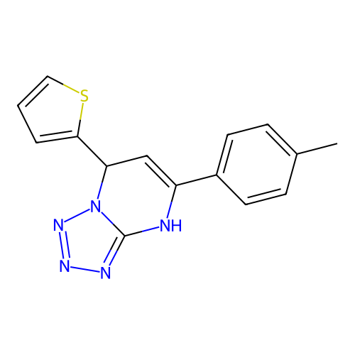 7-Thiophen-2-yl-5-p-tolyl-4,7-dihydro-tetrazolo[1,5-a]pyrimidine structure