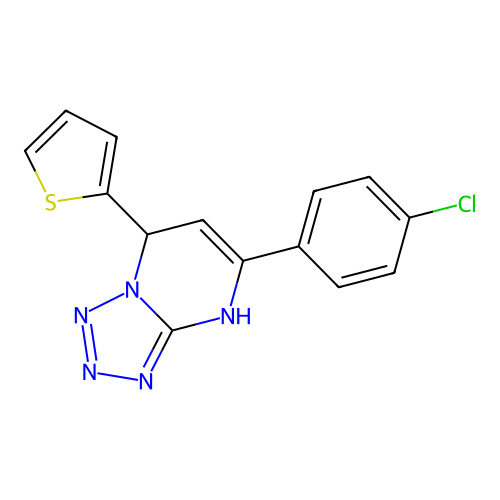 5-(4-Chlorophenyl)-7-(thiophen-2-yl)-4,7-dihydrotetrazolo[1,5-a]pyrimidine structure
