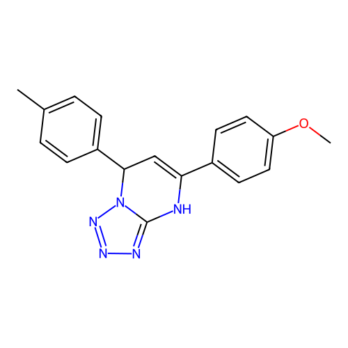 5-(4-Methoxyphenyl)-7-(4-methylphenyl)-1,7-dihydrotetrazolo[1,5-a]pyrimidine structure