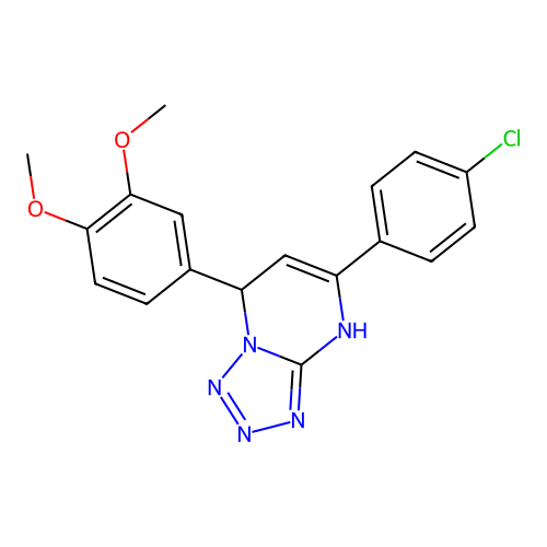 5-(4-Chlorophenyl)-7-(3,4-dimethoxyphenyl)-3,7-dihydrotetrazolo[1,5-a]pyrimidine structure