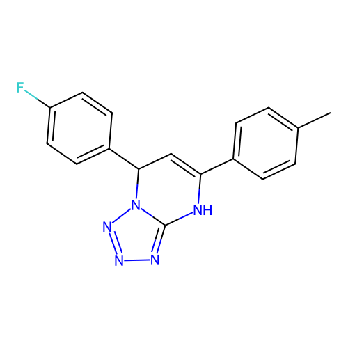 7-(4-Fluorophenyl)-5-(4-methylphenyl)-4,7-dihydrotetrazolo[1,5-a]pyrimidine structure