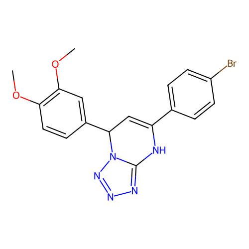 5-(4-Bromophenyl)-7-(3,4-dimethoxyphenyl)-4,7-dihydrotetrazolo[1,5-a]pyrimidine structure