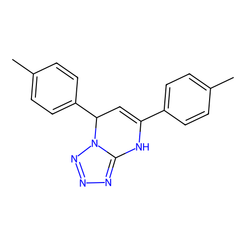 5,7-Bis(4-methylphenyl)-3,7-dihydrotetrazolo[1,5-a]pyrimidine structure