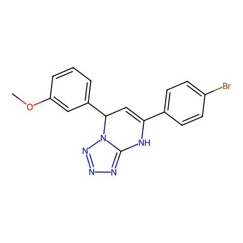 5-(4-Bromophenyl)-7-(3-methoxyphenyl)-4,7-dihydrotetrazolo[1,5-a]pyrimidine structure