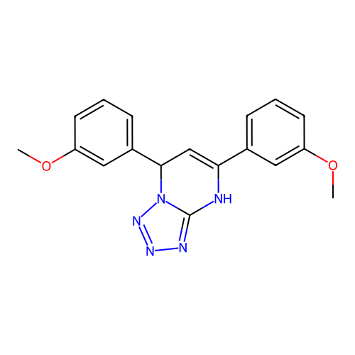5,7-Bis(3-methoxyphenyl)-4,7-dihydrotetrazolo[1,5-a]pyrimidine structure