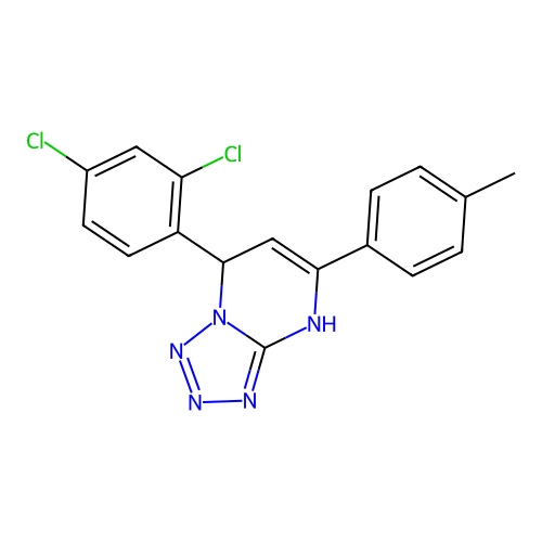 7-(2,4-Dichlorophenyl)-5-(4-methylphenyl)-4,7-dihydrotetrazolo[1,5-a]pyrimidine structure