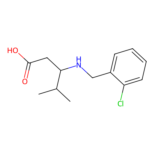 3-[(2-Chlorophenyl)methylamino]-4-methylpentanoic acid structure