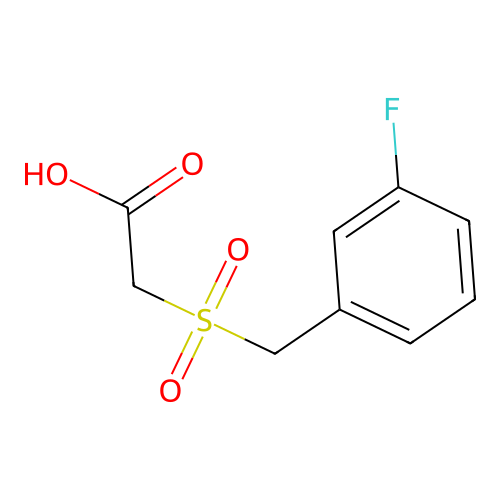 2-[(3-Fluorophenyl)methylsulfonyl]acetic acid structure