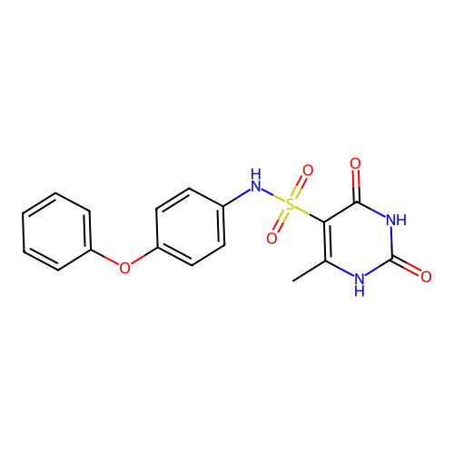 6-methyl-2,4-dioxo-N-(4-phenoxyphenyl)-1,2,3,4-tetrahydropyrimidine-5-sulfonamide structure