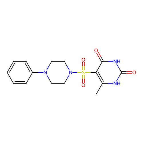 6-Methyl-5-[(4-phenylpiperazin-1-yl)sulfonyl]pyrimidine-2,4-diol structure