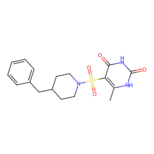 5-[(4-Benzylpiperidin-1-yl)sulfonyl]-6-methylpyrimidine-2,4-diol structure