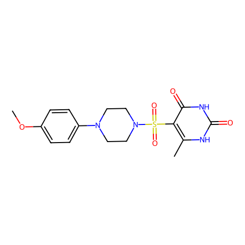 5-{[4-(4-Methoxyphenyl)piperazin-1-yl]sulfonyl}-6-methylpyrimidine-2,4-diol structure