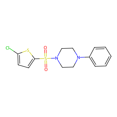 5-Chloro-2-[(4-phenylpiperazinyl)sulfonyl]thiophene structure