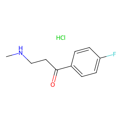 1-(p-Fluorophenyl)-3-methylamino-propan-1-one hydrochloride structure