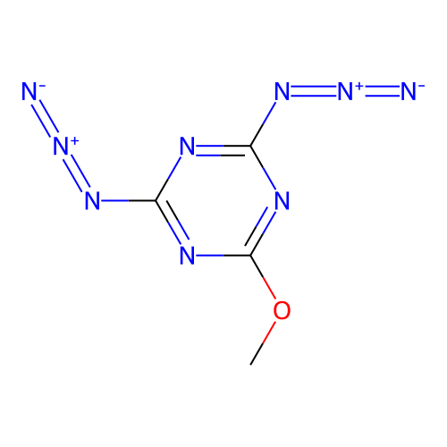 2,4-Diazido-6-methoxy-1,3,5-triazine structure