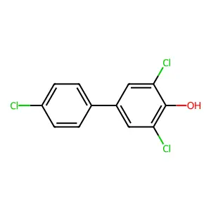 3,4',5-Trichloro-4-biphenylol structure