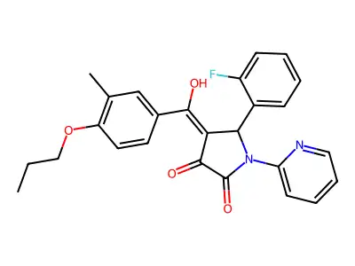 5-(2-fluorophenyl)-3-hydroxy-4-(3-methyl-4-propoxybenzoyl)-1-(pyridin-2-yl)-2,5-dihydro-1H-pyrrol-2-one structure