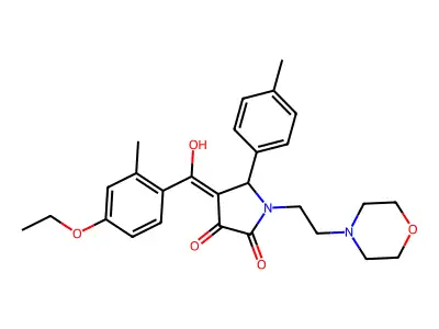 4-(4-ethoxy-2-methylbenzoyl)-3-hydroxy-5-(4-methylphenyl)-1-[2-(morpholin-4-yl)ethyl]-2,5-dihydro-1H-pyrrol-2-one structure
